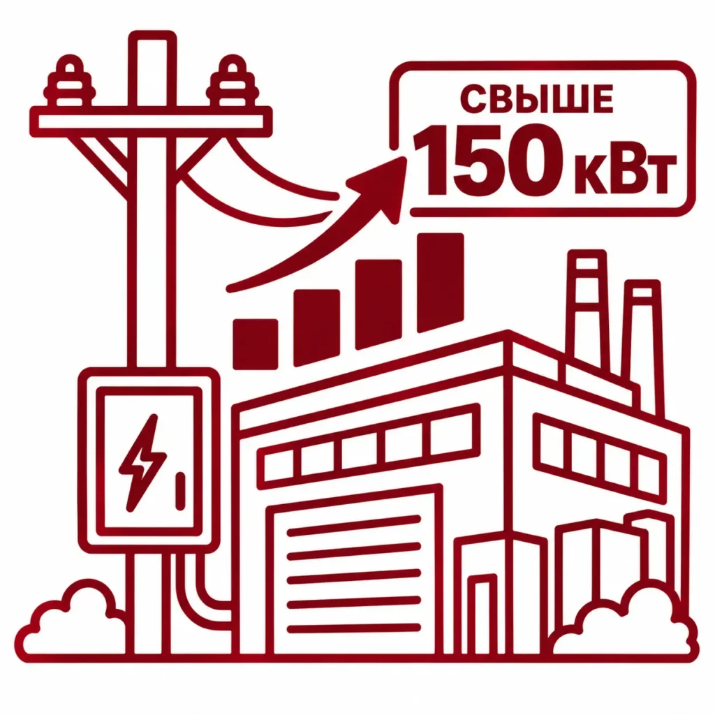 Увеличение мощности свыше 150 кВт