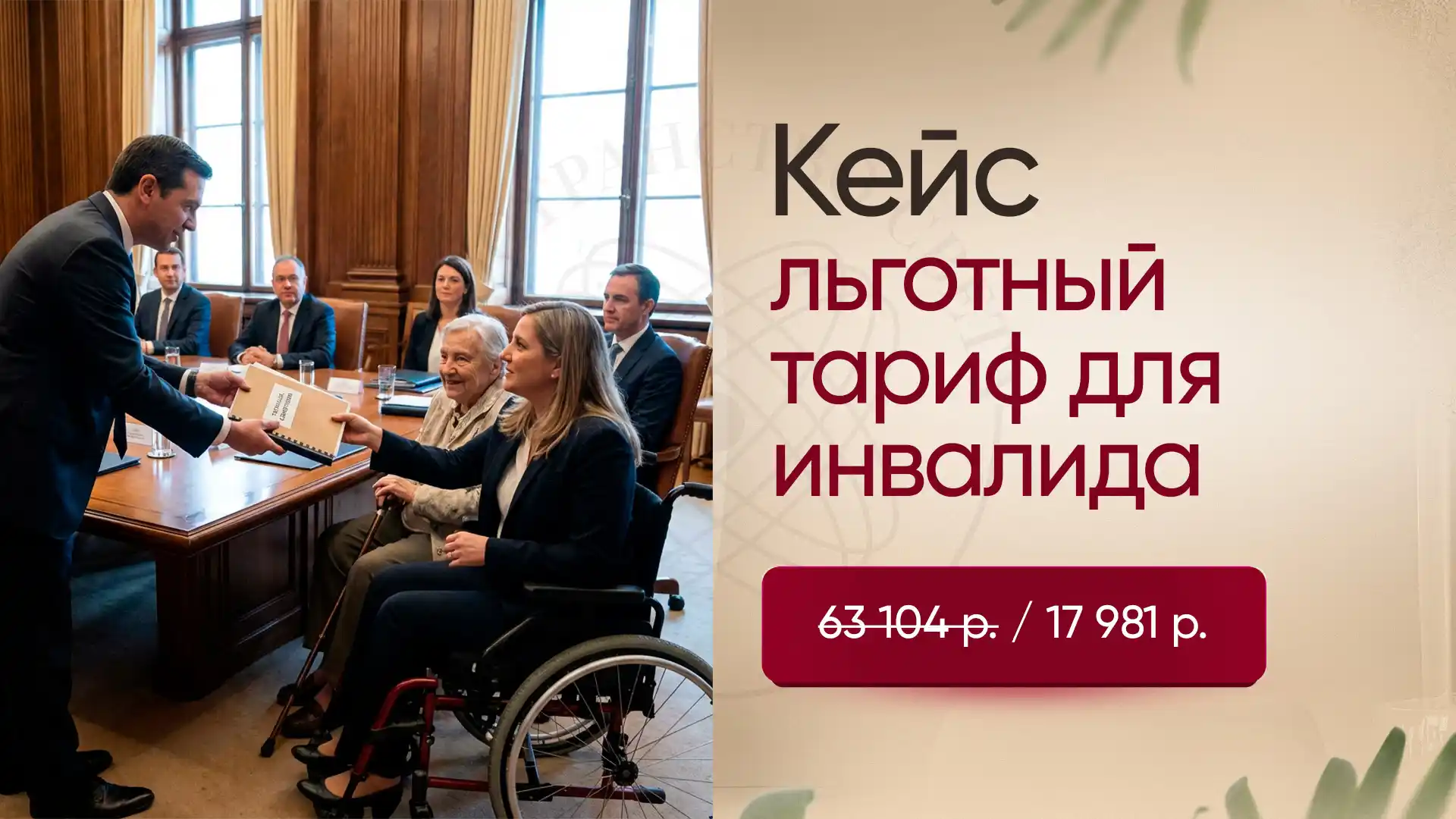 Льготный тариф для клиента-инвалида
